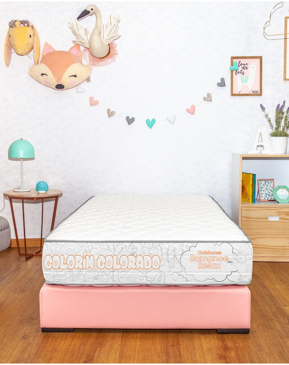 Correspondiente a lema Excesivo Combo Colchón colorín colorado diseñado para niños + base cama.